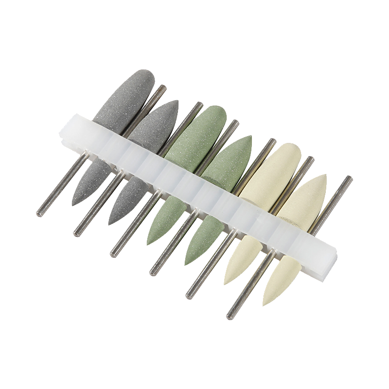 10pcs 2.35mm Dental Silicone Polishers – Resin Base Acrylic Diamond Polishing Burs
